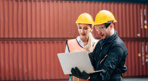 Man working in laptop