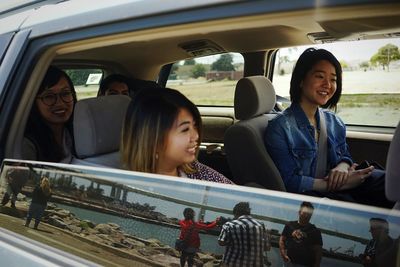 People sitting in train