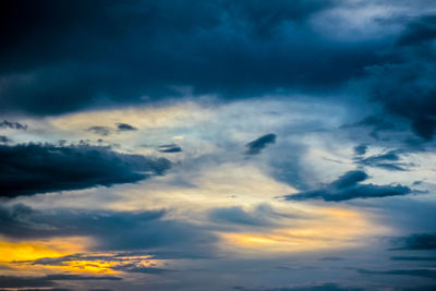 Low angle view of clouds in sky