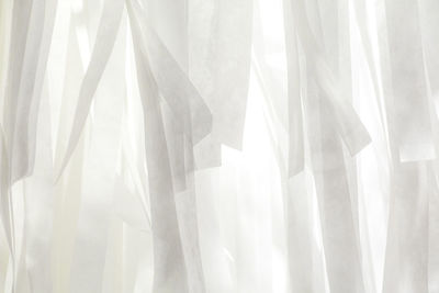 Full frame shot of white curtain