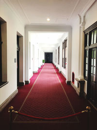 Empty corridor of building