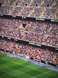 Crowd on soccer field