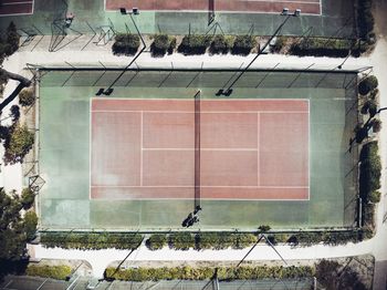 Aerial view of playing field