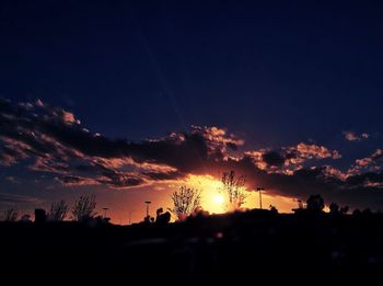 Silhouette of landscape at sunset