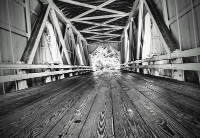 Surface level of empty bridge in building