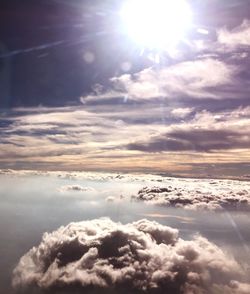 Scenic view of clouds over sea