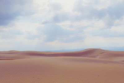 Scenic view of desert against sky