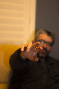 Portrait of man using mobile phone