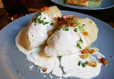 Close-up of salad in plate