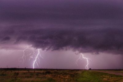 Storm clouds over landscape