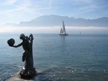 Scenic view of sea against sky