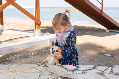 Girl with dog