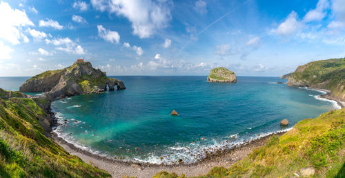 Panoramic shot of sea against sky