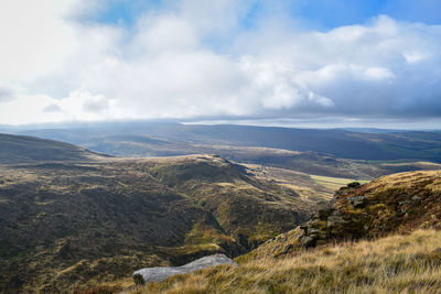 High angle view of landscape against sky