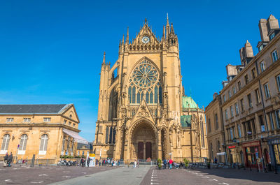 View of cathedral against clear blue sky