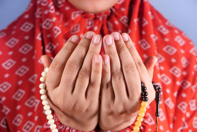 Close-up of woman hand with tattoo