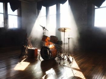 View of drum kit