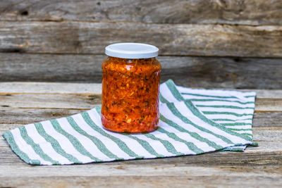 Close-up of drink on table
