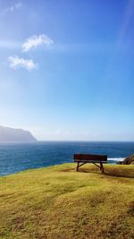 Scenic view of calm sea against sky