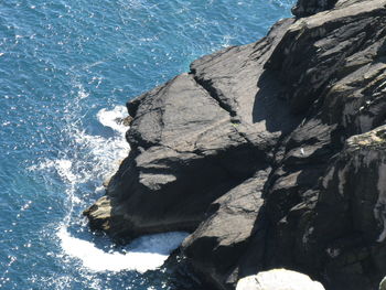 Rock formation by sea