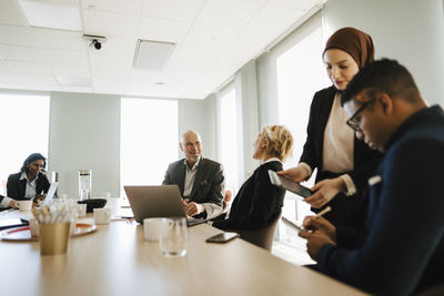 People at business meeting