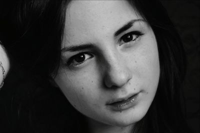 Close-up portrait of baby girl