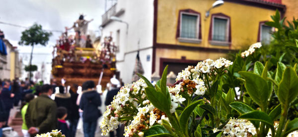 People during semana santa procession