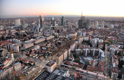 High angle view of cityscape