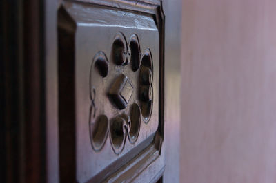 Close-up of door knocker