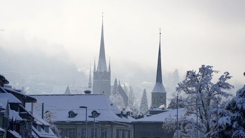 Deep winter in the city of zug 