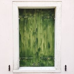 Closed window of building