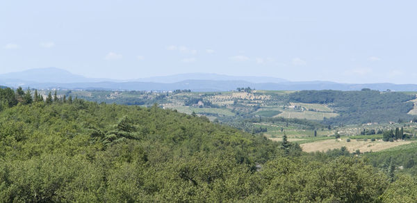 High angle view of landscape against sky