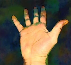 Close-up of human hand