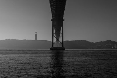 25th of april bridge with the cristo rei statue