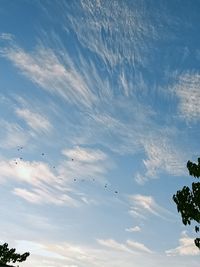 Low angle view of clouds in sky