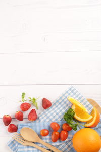 Close-up of fruits on table