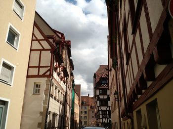 Low angle view of buildings against sky