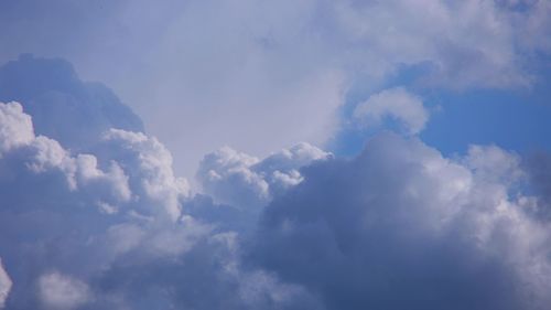Low angle view of clouds in sky