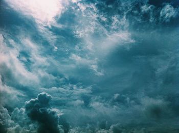 Low angle view of cloudy sky