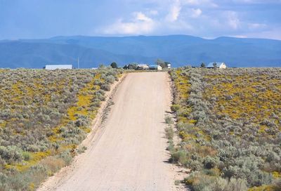 Road passing through field