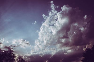 Low angle view of clouds in sky