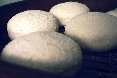 Close-up of food on table