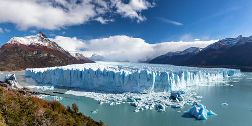 Glacier by lake