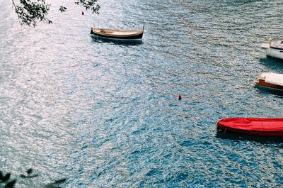 Boats in sea