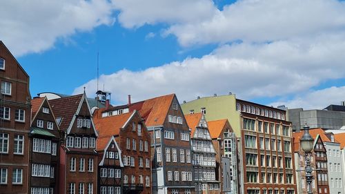 Low angle view of buildings against sky