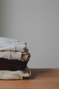 Close-up of pillow on table