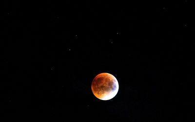 Scenic view of moon against sky at night