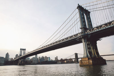 Manhattan bridge and brooklyn bridge over east river