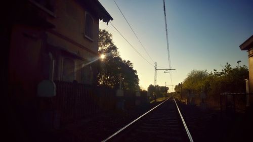 Railroad tracks against sky