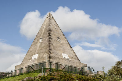 Low angle view of historic building against sky